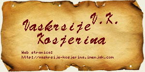 Vaskrsije Kosjerina vizit kartica